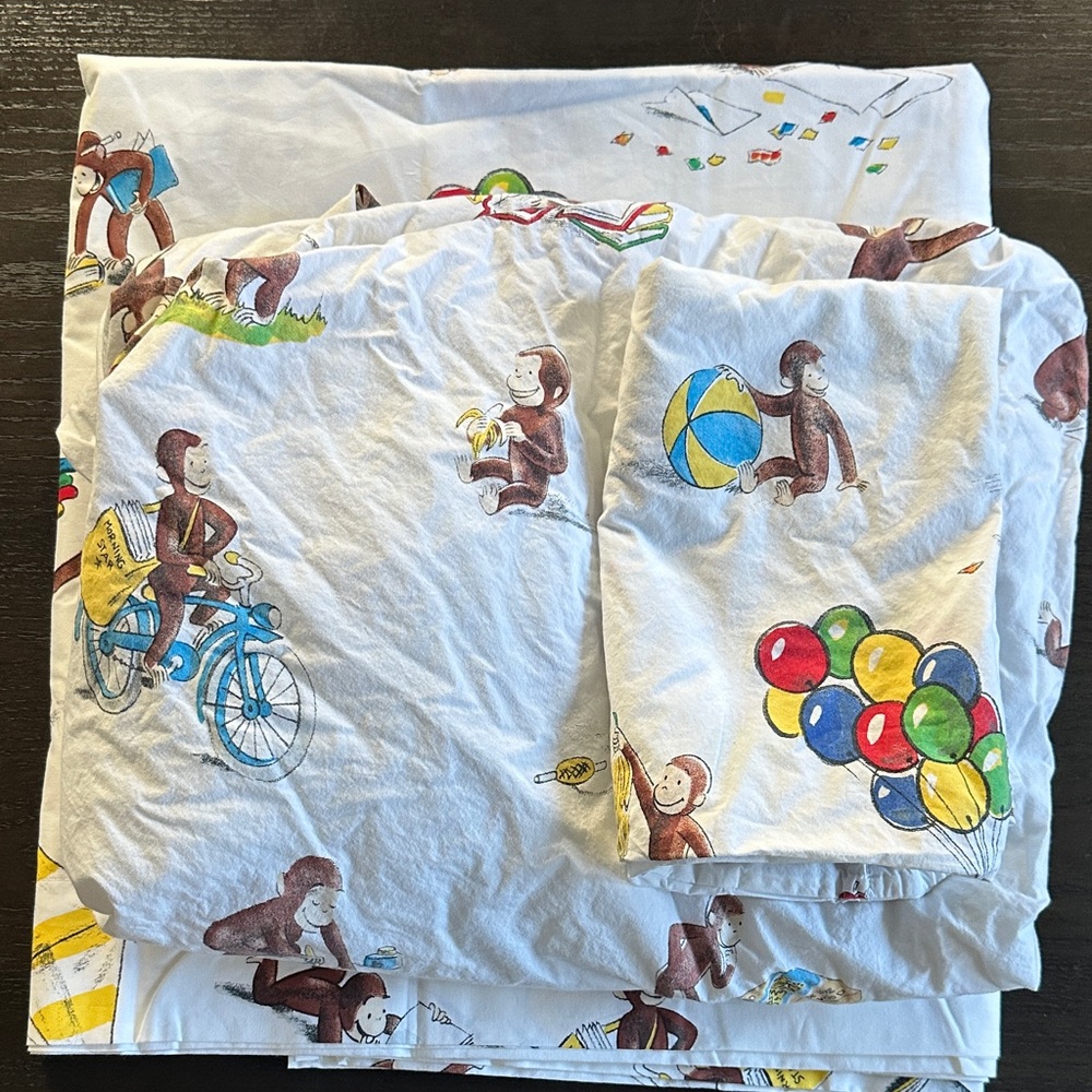 Pottery Barn Kids Curious George Twin Bedding Set